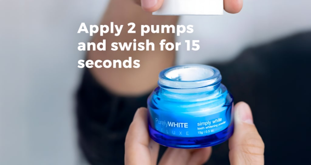 PurelyWHITE Deluxe Teeth Whitening Powder